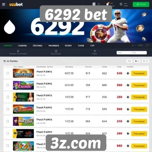 6292 bet oferece diversas opções de jogos online